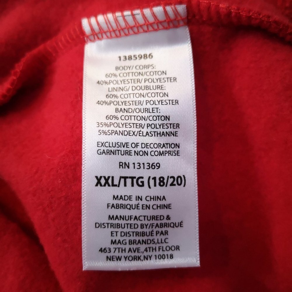 Fila Ladies Fleece Lined Red & White Hoodie - Picture 5 of 10
